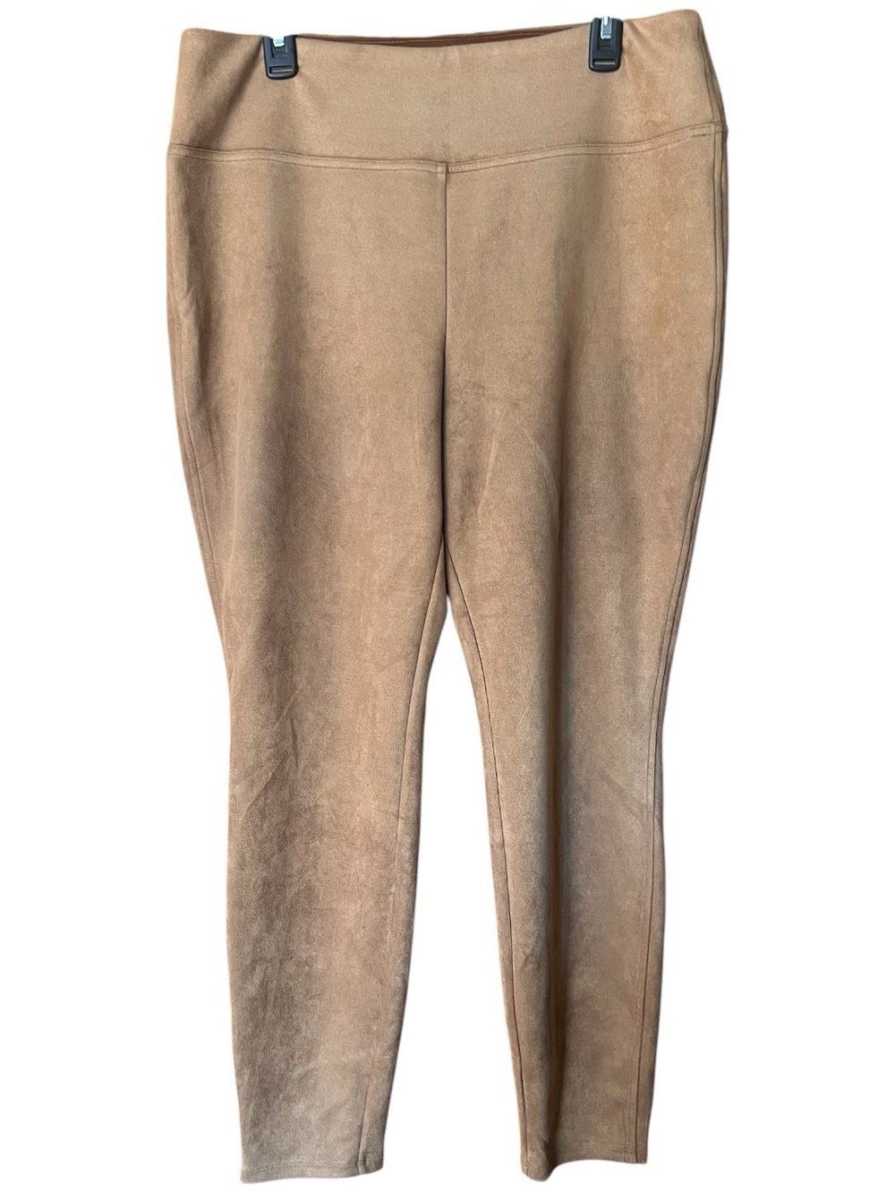 Nine West Stretch Faux Suede Leggings - Tan Sz XL